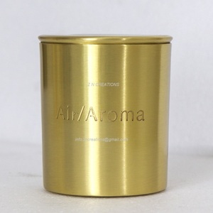 โหลเทียนทองเหลืองสีทองภาชนะทองเหลืองบริสุทธิ์สำหรับทำเทียนขวดโหลสำหรับเทียนหอมมีกลิ่นหอม - Product Image 6