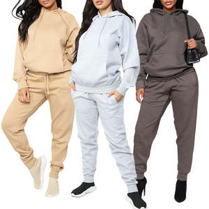 Vente en gros Survêtement brodé Personnalisé Jogger Sweat Ensemble 2 Pièces Pantalon Jogger Survêtement pour Femmes - Product Image 3