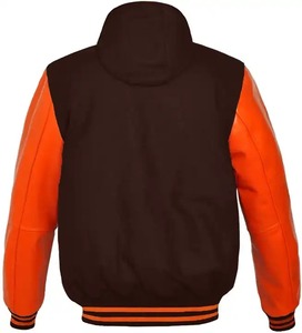 Veste de baseball couleur et design personnalisé pour hommes en gros veste universitaire Letterman avec capuche pour hommes - Product Image 4
