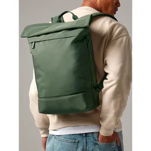 Simplicity <b>Roll</b>-Top Recycled Sustainable <b>Backpack</b> Promotional Merchandising - Product Image 1