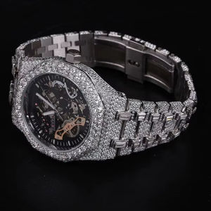 Reloj Mecánico Analógico de Lujo Unisex, Moissanite Iced Completo, Diamante de Acero Inoxidable Premium, Resistente al Agua, Recién Llegado - Product Image 1