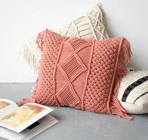 การถักที่มีคุณภาพสูงอย่างสง่างามพร้อมด้วยพู่ // ปลอกหมอน // Boho สินค้าที่สวยงาม - Product Image 2