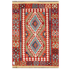 Alfombra Kilim de Maimana, Afganistán, 130 x 90 cm, Alfombras y Conjuntos Tradicionales Afganos - Product Image 1