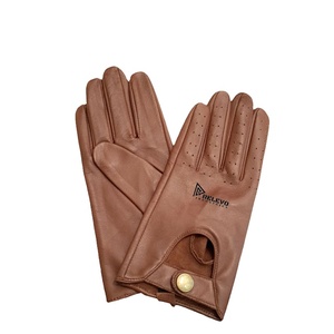 Guantes de Trabajo de Cuero sin Dedos, Guantes de Conducción de Medio Dedo, Guantes Transpirables con Agarre Suave para Motocicleta, Gimnasio y Uso al Aire Libre - Product Image 2
