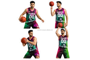 Tenue de basketball réversible personnalisable pour homme en 100 % polyester – Ensemble d'entraînement respirant et personnalisé - Product Image 6