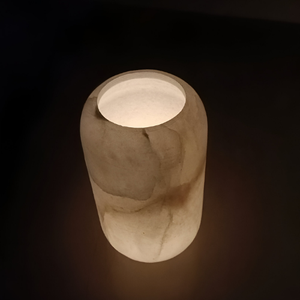 Fresh Collection Alabaster Stone Votive Holder Designer Collection Elite Choice Estilo sofisticado Artesanal Hecho a mano - Product Image 1
