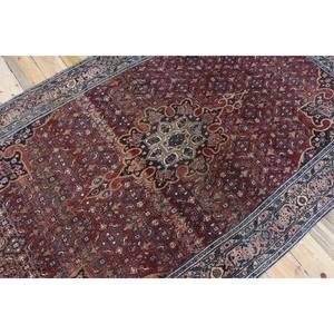 Alfombra Turca Vintage de 4.9x8.2 pies (150x250 cm), Alfombra Azul con Diseño Floral - Product Image 2