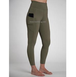 Culotte d'équitation imprimée en silicone personnalisée OEM Leggings de cheval Vêtements équestres tendance Collants d'équitation personnalisés avec poches pour téléphone - Product Image 4