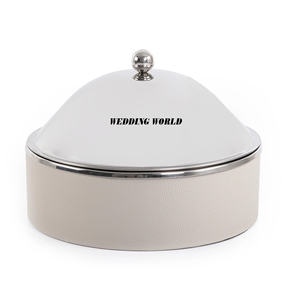 Casserole de marque en cuir et métal la plus vendue Chauffe-plat décoratif en métal de taille personnalisée - Product Image 6