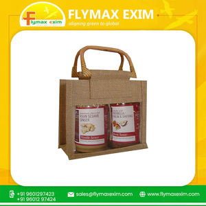 Bolsa de 6 botellas de vino ecológica personalizada Material de yute elegante para regalar con estilo Mejor precio de venta - Product Image 4