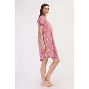 Túnica informal de manga corta con cuello redondo y bolsillo ovalado para mujer - Product Image 3