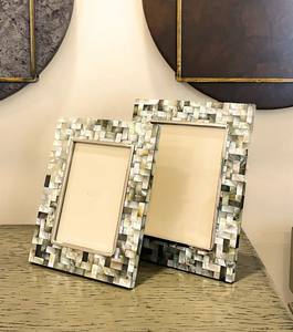 Modern Bone Inlay Handmade <b>Photo</b> <b>Frame</b> Sleek Design Home Decor in <b>4x6</b> & 5x7 Sizes Indian Artisan Crafted - Product Image 2