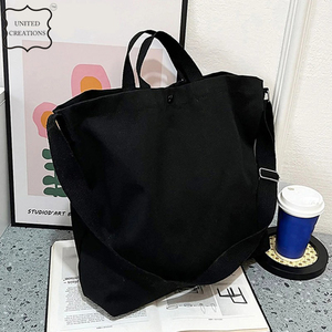 กระเป๋าผ้าออแกนิคสำหรับผู้หญิงกระเป๋าสะพายไหล่กระเป๋าช้อปปิ้งผ้าฝ้ายสำหรับผู้หญิงมีหลายสี - Product Image 2