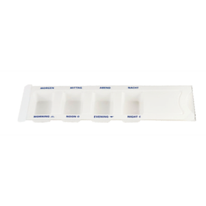 Distributeur de médicaments, 4 compartiments, avec couvercle - Product Image 1