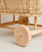 Nouveau Design de landau de poupée avec roues en bois pour jouet d'enfant