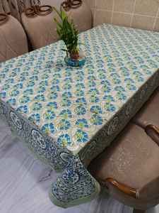 Estampado floral hecho a mano 100% algodón Heritage mantel bloque hecho a mano impreso tradicional rectángulo Diseño Artesanal cubierta - Product Image 2