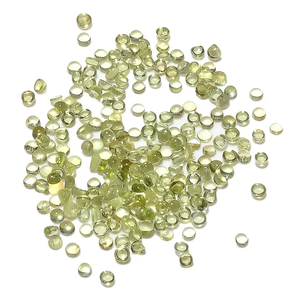 อุปทานจํานวนมาก Peridot ธรรมชาติ 2 มม. ทรงอัจฉริยะ Cabochon ตัดอัญมณีหลวมในปริมาณขายส่งสําหรับเครื่องประดับขายออนไลน์