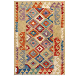 Alfombra Imaco Maimana Afganistán, Alfombra Kilim de 118 x 77 cm, Adorno de Pared, Pieza Decorativa Artística - Product Image 1