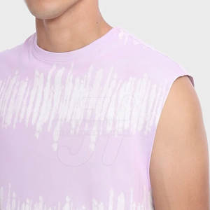 Débardeur d'entraînement et de fitness pour hommes imprimé sur mesure en coton et polyester respirant de couleur unie pour une utilisation en salle de sport en musculation - Product Image 4