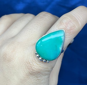 Bague de mariage pour femme en argent sterling 925 massif Chrysoprase naturelle Ensemble de lunette en pierres précieuses Déclaration Bague d'anniversaire - Product Image 3