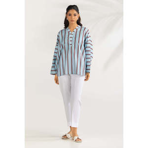 เสื้อเชิ้ตผ้าป๊อปลินพิมพ์ลายลำลอง ระบายอากาศได้ดี ดีไซน์เรียบง่ายสำหรับฤดูใบไม้ผลิ/ฤดูร้อน IPS-77455 - Product Image 2