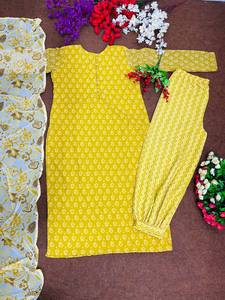 NEW DESIGNER PARTY WEAR YELLOW DIGITAL PRINT <b>TOP</b> WITH DUPATTA - Product Image 2