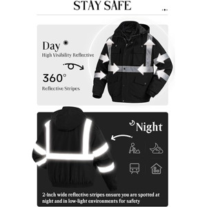 2025/2026 <b>Mens</b> Winter Varsity <b>Jacket</b> Durable Polyester/Cotton Fabric Quick Dry Breathable Comfortable Fit Stand Collar Front - Product Image 5