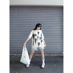 ODM OEM Floral T-<b>Shirt</b> Custom Size Loose Fit Short Length Embroidered Over-sized for Teenagers Made Vietnam for Man and Women - Product Image 2