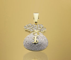 จี้กระเป๋าเงินเพชรโมอิสแท้ของขวัญเครื่องประดับเงินสเตอร์ลิงไม่ซ้ำใครสำหรับวันเกิดวันครบรอบและโอกาสพิเศษ - Product Image 1