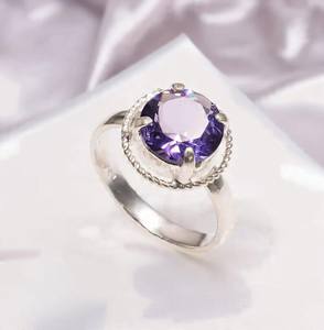 Anillo de iolita hecho a mano, plata de ley 925, piedra preciosa azul púrpura, joyería, regalo elegante para mujeres, diseño bohemio - Product Image 3