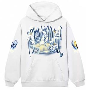 2025 sudaderas con capucha para hombre 100% algodón Puffprint Screen Print Oversized Pullover Drop Shoulder Heavyweight GSM sudaderas con capucha de alta calidad - Product Image 5