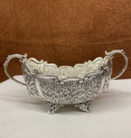 Cuenco de decoración Chapado en plata para el hogar, Urli, duradero, hecho a mano, 10,5 pulgadas, para decoración y regalo, novedad