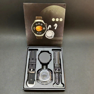 Montre connectée Doufit Wear D21 4 en 1 avec écran IPS rond, bracelet en cuir, Bluetooth, écran tactile, tracker d'activité unisexe - Product Image 6