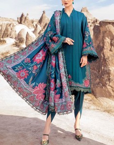 Trajes shalwar kameez de lino de diseñador para mujer, shalwar kameez elegante hecho a medida para material de lino para mujer con impresión OEM - Product Image 4