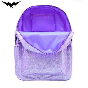 Léger pour sac à dos à paillettes rose avec système de transport de sangle de fermeture à glissière de style sport brillant arc-en-ciel pour garçons filles école - Product Image 5