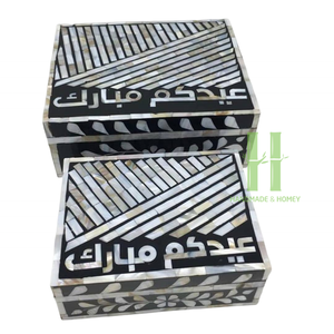 Ensemble de brûleurs d'encens Bakhoor incrustés de nacre élégants Brûleur d'encens de luxe pour la maison OEM arabe Logo personnalisé fait à la main Vietnam - Product Image 6