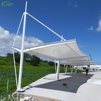 Abri de voiture autoportant Lyfe en acier avec revêtement PVDF, auto-nettoyant et traité thermiquement, pour garage et protection solaire