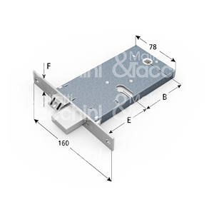 ตัวล็อคสำหรับลิ้นและสลักแบบกลับด้านได้ไม่รวมกระบอกรูปไข่ด้านหน้าทำจากสเตนเลสสตีล - Product Image 1