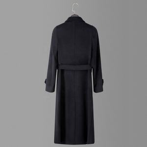 Nouveau manteau long noir pour femme, style minimaliste populaire, chaud et coupe-vent - Product Image 6