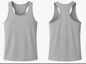 RIXO ENTERPRISES Débardeur à col rond en coton 100% respirant sur mesure, motif uni, vêtements de sport/entraînement personnalisés - Product Image 5