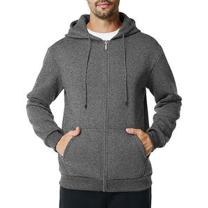 OEM personnalisé hommes fermeture éclair sweats à capuche en gros pleine fermeture éclair sweats élégant Streetwear mode sweats à capuche pour les marques 2025 - Product Image 1