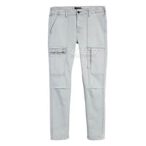 Pantalon cargo en coton léger pour homme, taille mi-haute, durable, avec plusieurs poches pour les activités de plein air et les tenues décontractées - Product Image 4