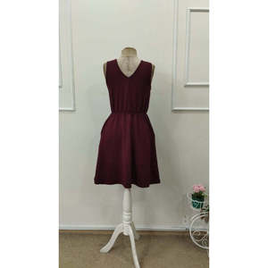 Vestido Mini de Viscosa con Cuello en V y Tirantes Elegantes para Mujer, de Jane's, con Cintura Fruncida, de Doble Hilo, para Uso Diario Informal de Verano - Product Image 6