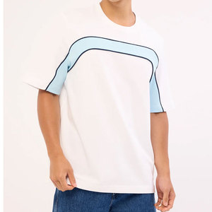 เสื้อยืดผ้าฝ้ายถักแบบเป็นมิตรต่อสิ่งแวดล้อม 100% สำหรับฤดูร้อน น้ำหนัก 220 กรัม ระบายอากาศได้ดี ทรงหลวม ดีไซน์ลายแผงแบบกำหนดเองได้ - Product Image 2