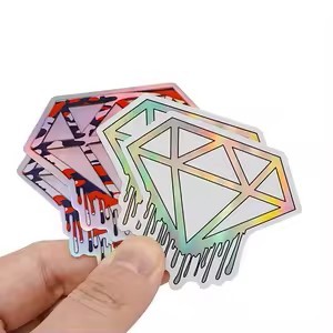 Pegatinas de Vinilo Holográficas Ecológicas Personalizadas |   Calcomanía Autoadhesiva Impresa Anti-UV, Resistente al Agua, Troquelada, para Uso Promocional en Exteriores - Product Image 5
