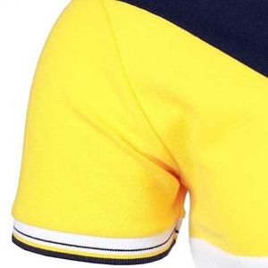 Polos personalizados de alta calidad para hombre, nueva moda, precio bajo y camiseta de calle alta para hombre, 2024 algodón, color de bloque transpirable - Product Image 4