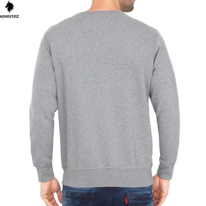 เสื้อสเวตเชิ้ตคอกลมลำลองสำหรับผู้ชาย ผ้าฝ้าย 100% 300GSM เสื้อฮู้ดฤดูหนาว ทรงหลวม ผ้าฟลีซหนานุ่ม ปักลายตามสั่ง - Product Image 3