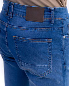 กางเกงยีนส์ผู้ชายทรงสลิมฟิต สีน้ำเงิน สไตล์ลำลอง สตรีทแวร์ ขายส่ง ระบายอากาศได้ดี คุณภาพสูง กางเกงยีนส์เดนิมผู้ชายสั่งทำพิเศษ - Product Image 3