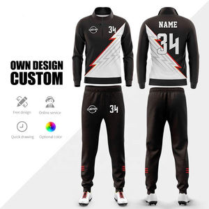 Chándales de poliéster personalizados para hombre, chándal para correr, ropa deportiva de moda de invierno para hombre, chándales para mujer con bolsillos con cremallera - Product Image 1