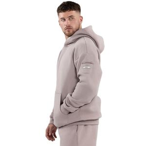 Sweat à capuche Boxy Fit en coton mélangé pour hommes avec poche sur les manches Sweats à capuche pour hommes Poids lourd de haute qualité - Product Image 2